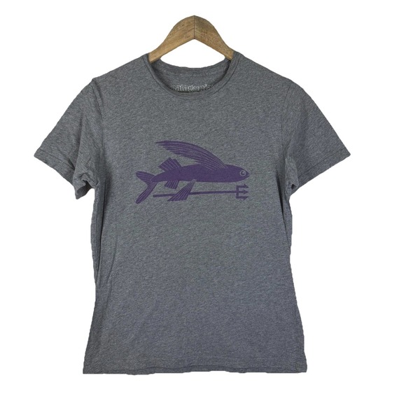 Patagonia Other - Patagonia Flying Fish T-Shirt Men's XS Heather Gray Organic Cotton USA